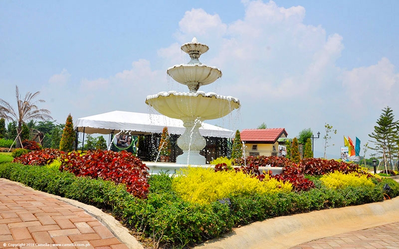 Camella Balanga fountain and garden