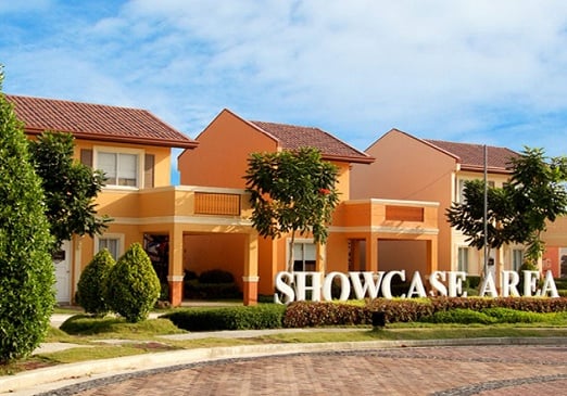 Camella Meadows showcase area with house and lot units