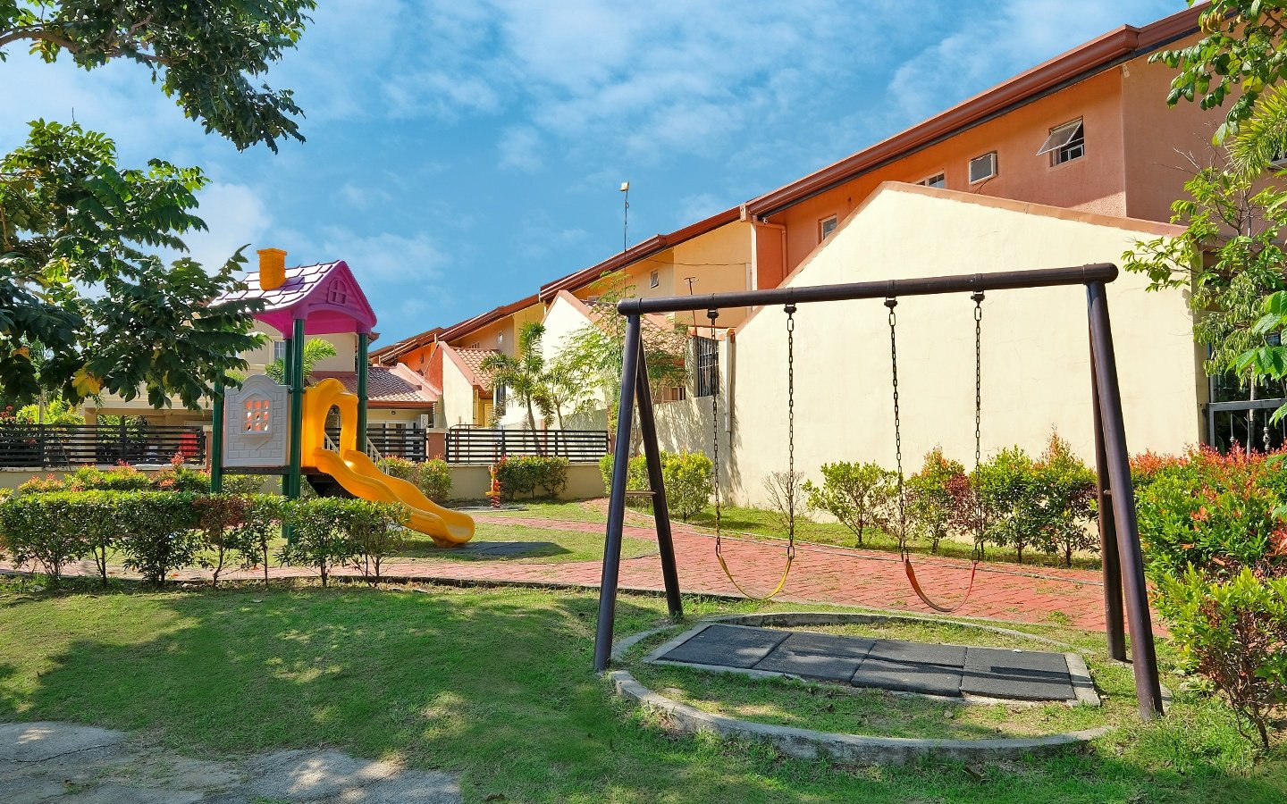 Camella Bataan playground with swings and slide