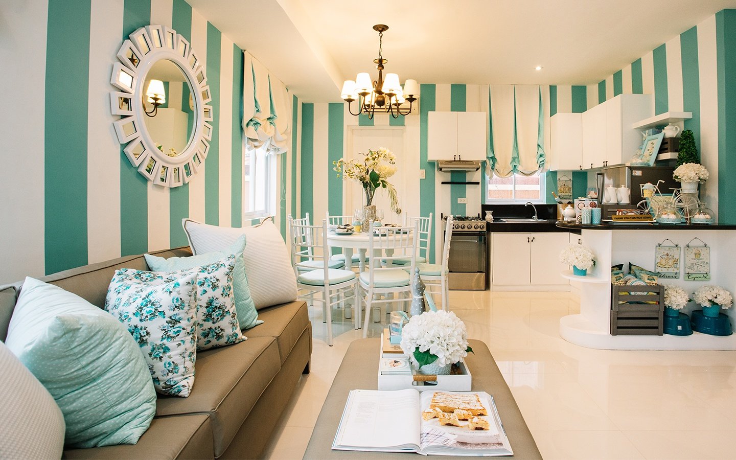 Cara home ground floor blue and teal interior design
