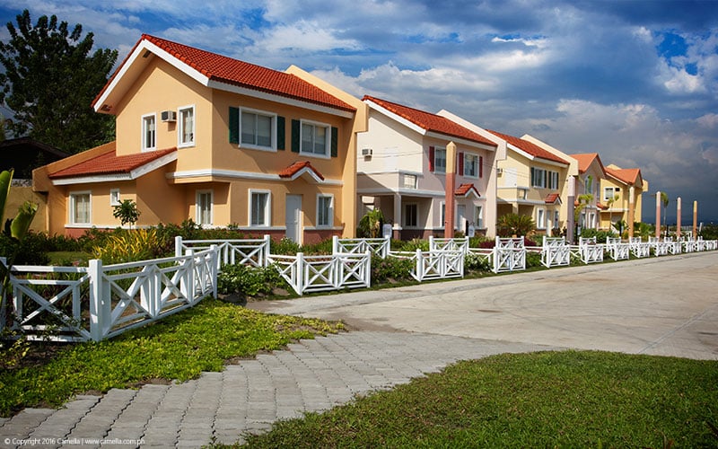 Camella Pili community with house and lot units