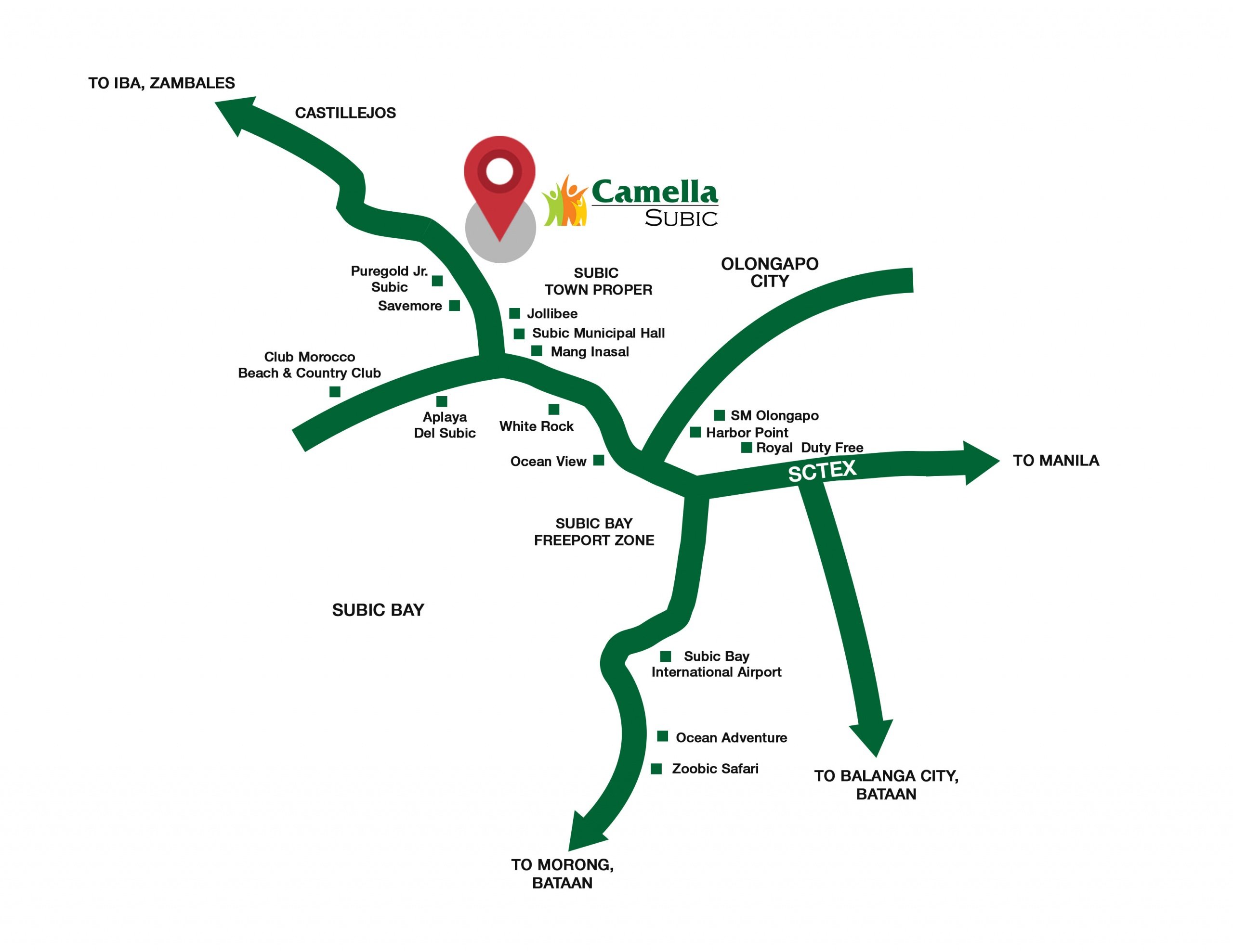 Camella Subic vicinity map