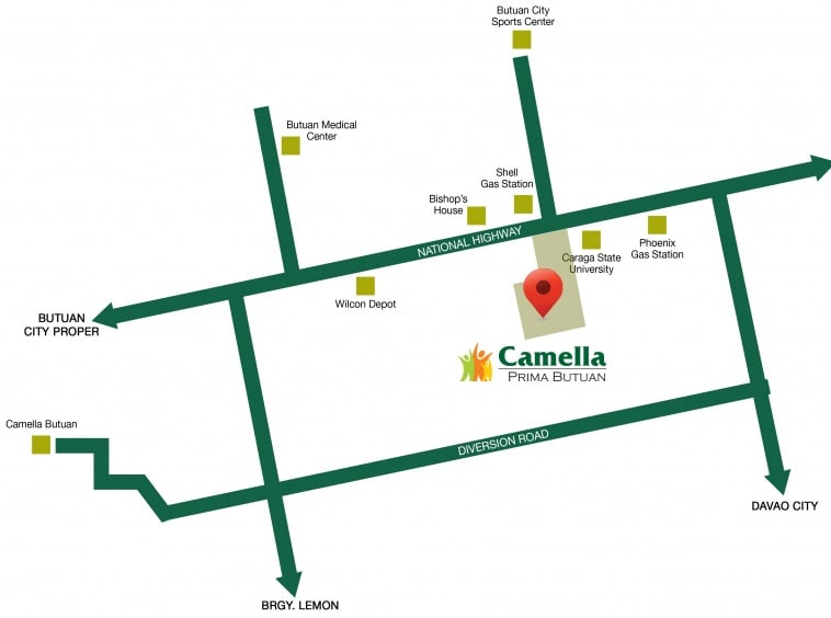 Camella Prima Butuan vicinity map