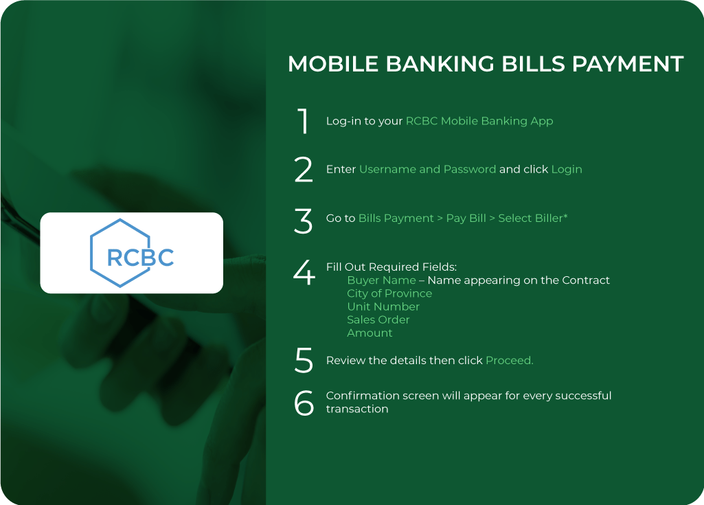 RCBC Mobile Banking Bills Payment