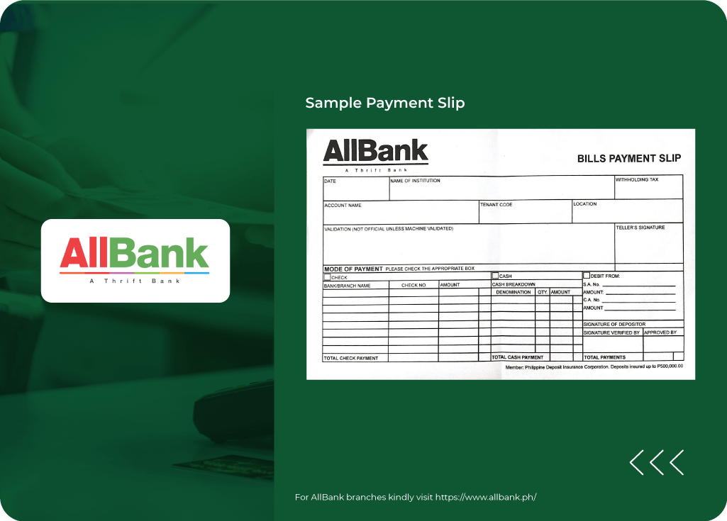AllBank Payment Slip