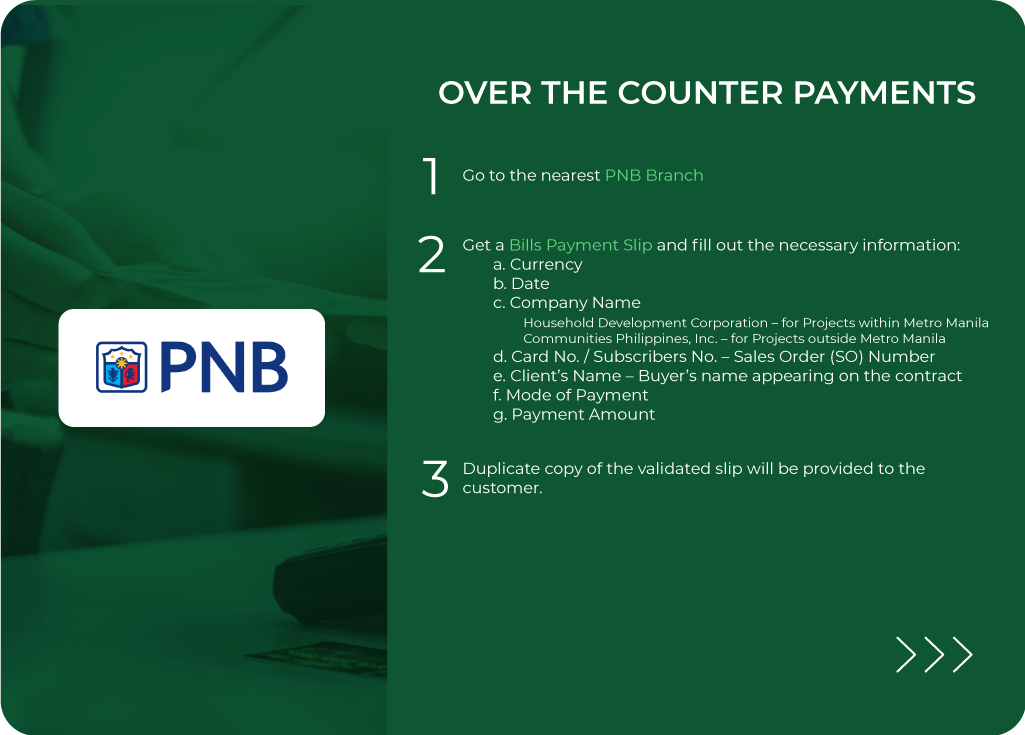 PNB Over the Counter Payments
