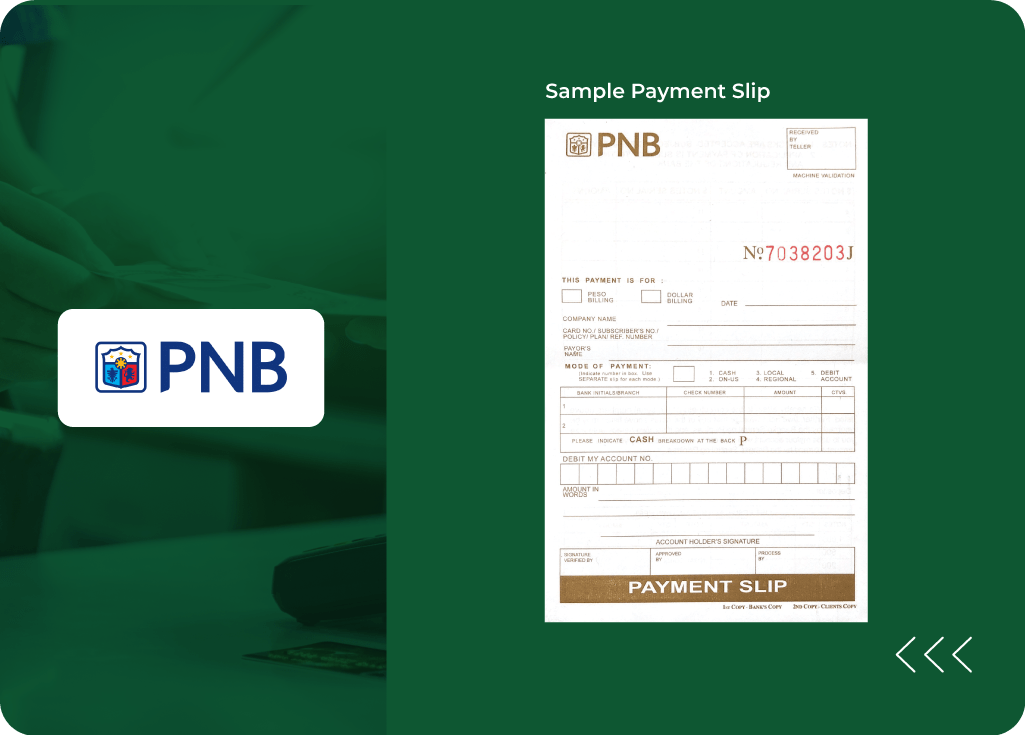 PNB Payment Slip
