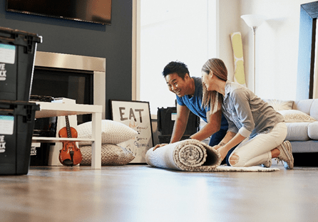 Couple preparing their home interior