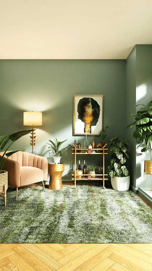Bring nature into your accent color for your living room paint colors | Photo by Spacejoy on Unsplash