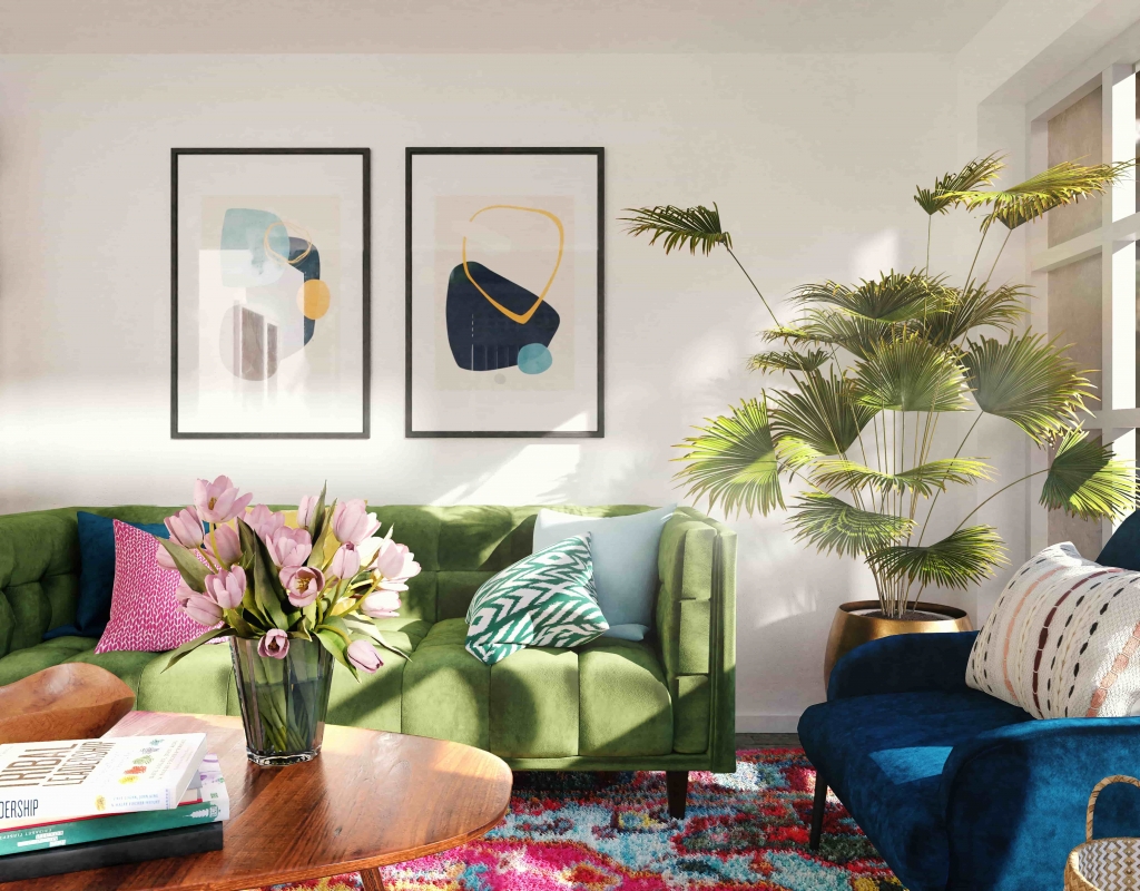 Mid-century Modern Interior Colors