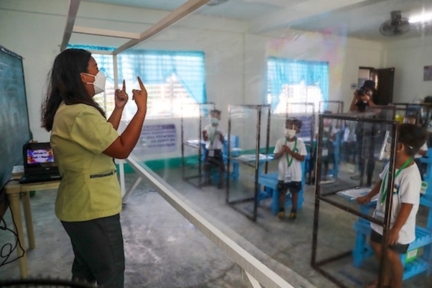 Teacher during a Face to Face Class