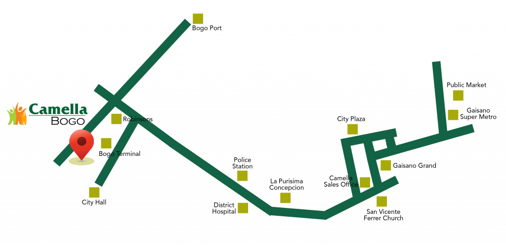 House and Lot in Bogo, Cebu Location Map Camella Bogo