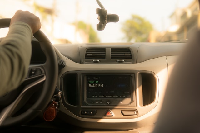 Car radio for drive-in cinemas