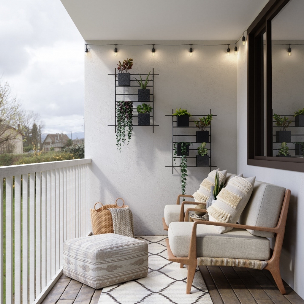 Cozy balcony hangout spot