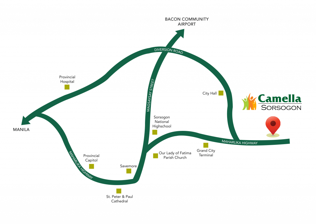 House and Lot for sale in Sorsogon Location Map | Camella Sorsogon