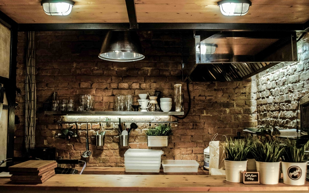 Bricks on the Walls to Achieve Industrial Interior