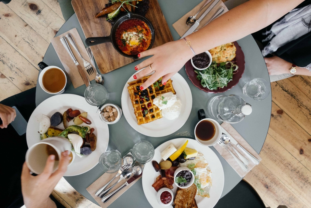 Family Gathering inside a Condo Dining Table