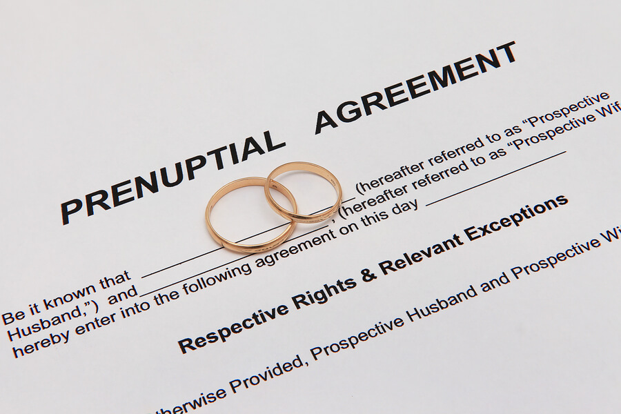 A Prenuptial Agreement between Husband and Wife | Premarital Agreement | Event of a Divorce