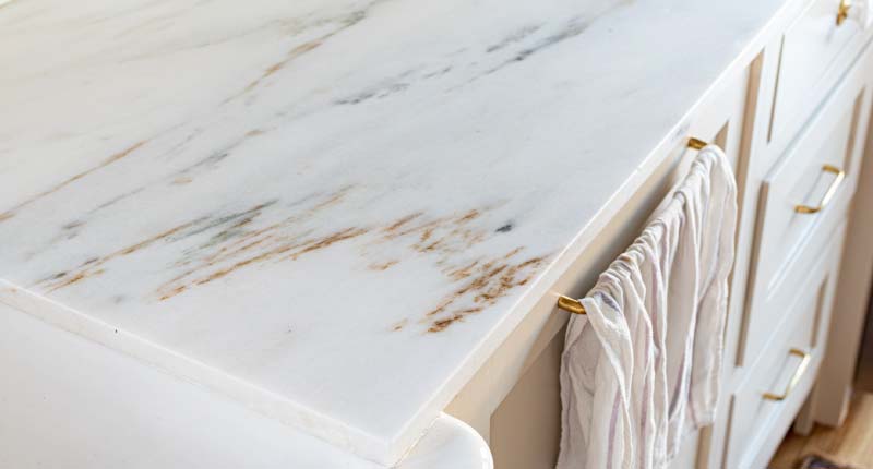 Marble countertop Photo courtesy of Ashley Goldman from Use Natural Stone
