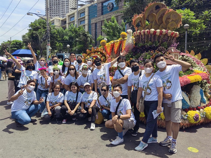 Camella Davao team joining this years floral float parade in support to Camella's Inifinity float entry