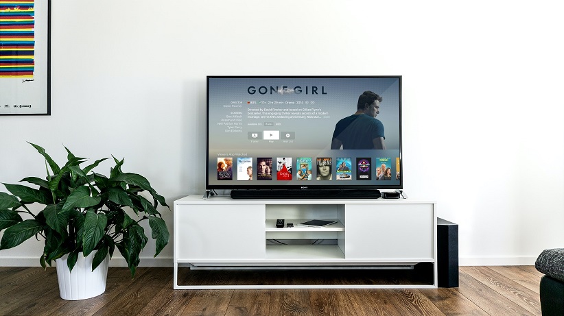 Smart TV inside a bachelors condo unit