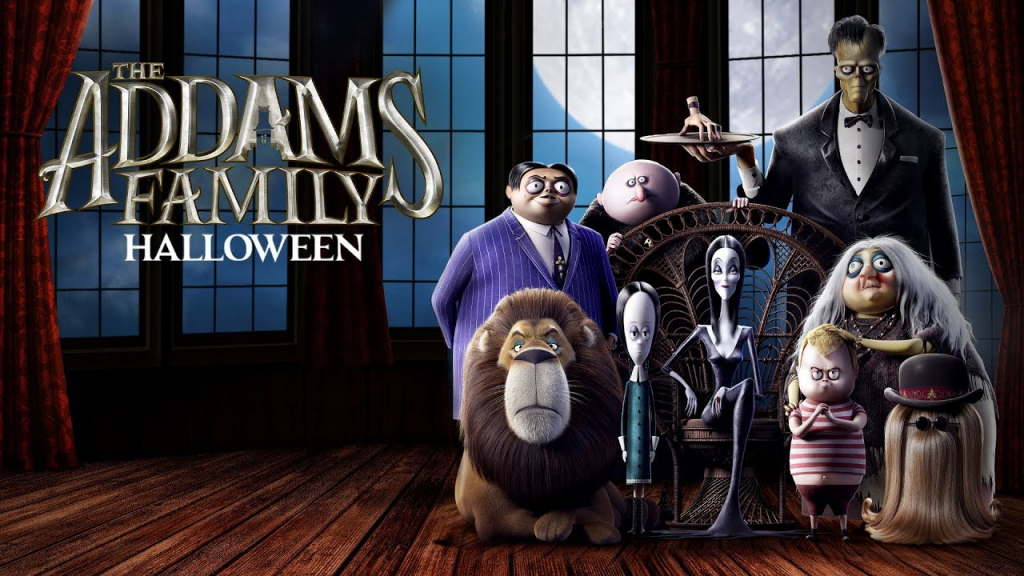 Cartoonized movie version of The Addams Family (2019)