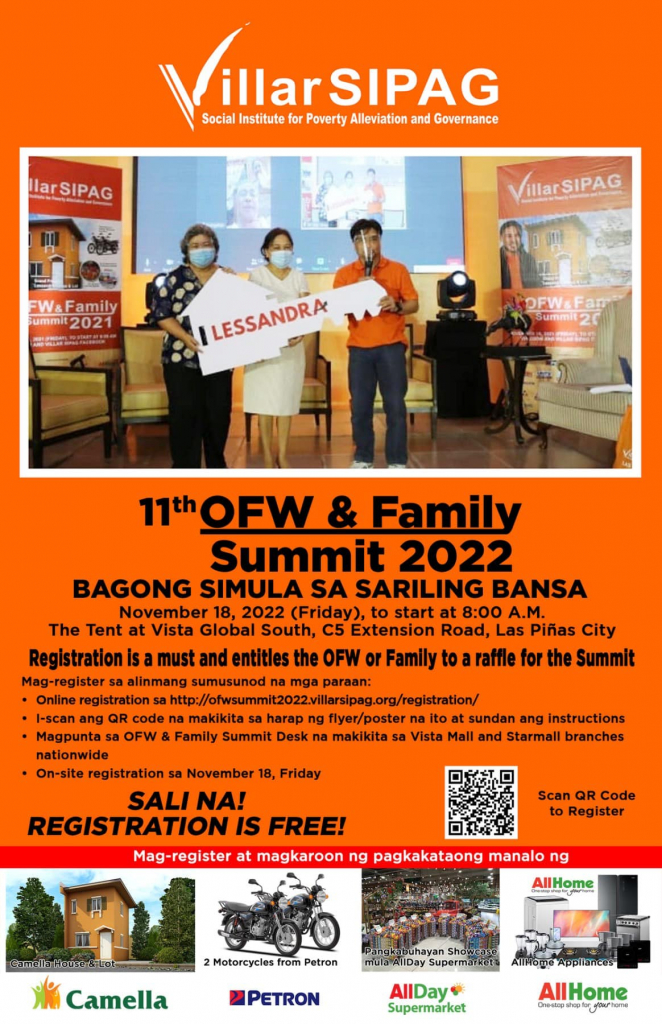 OFW and Family Summit Guidelines and other important details Photo from Villar SIPAG FB Page