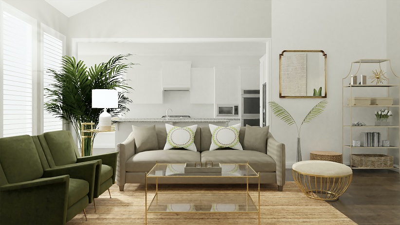 Accents of nature or green help on relaxation