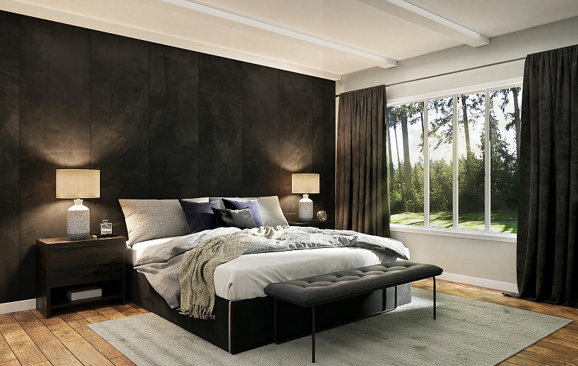 Simple black themed room inspiration