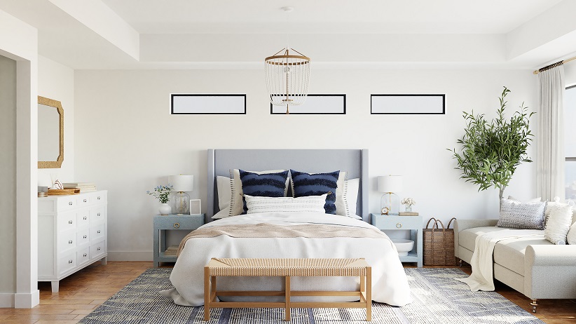 White themed condo unit bedroom