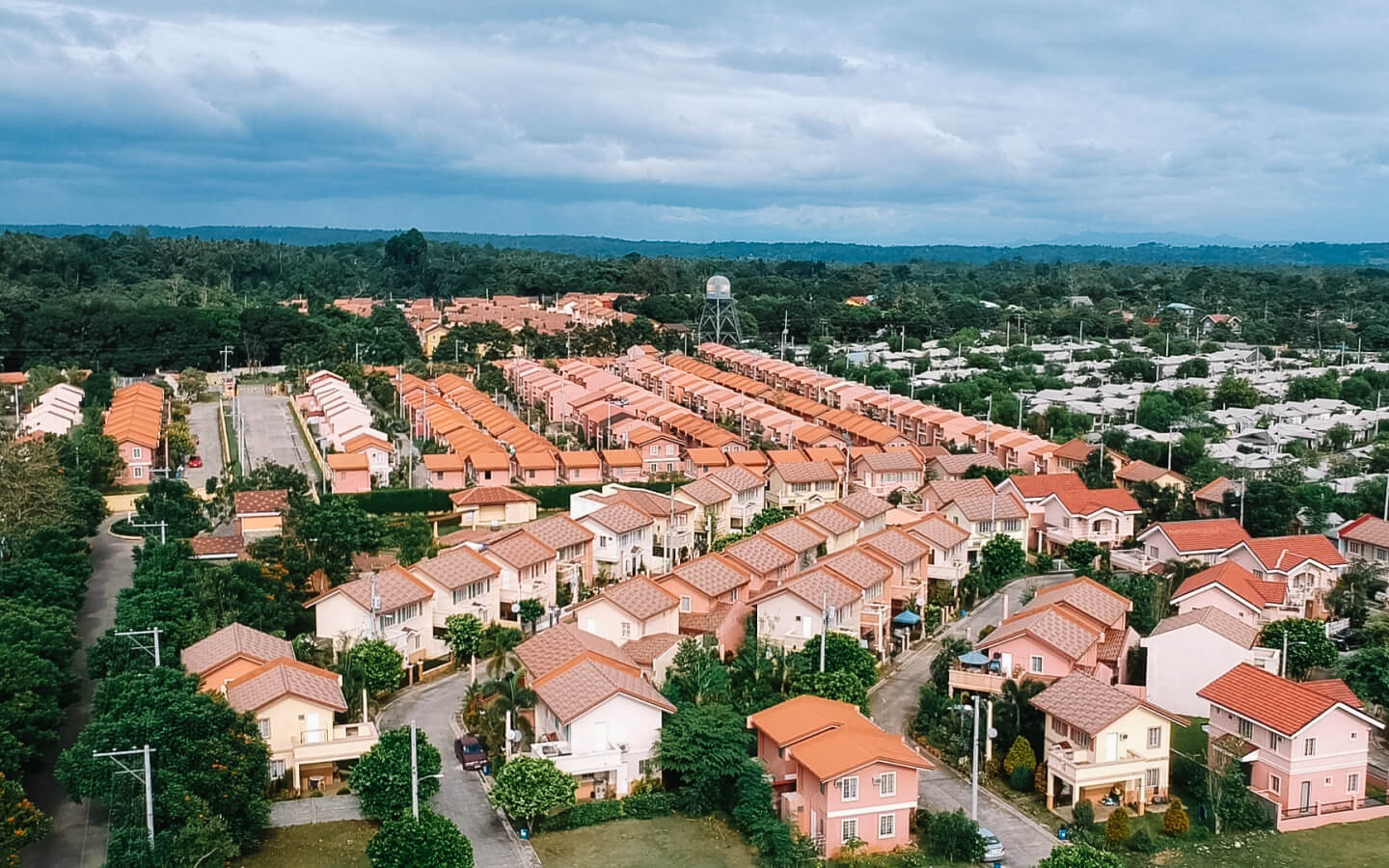 aerial shot of subdivision in davao city