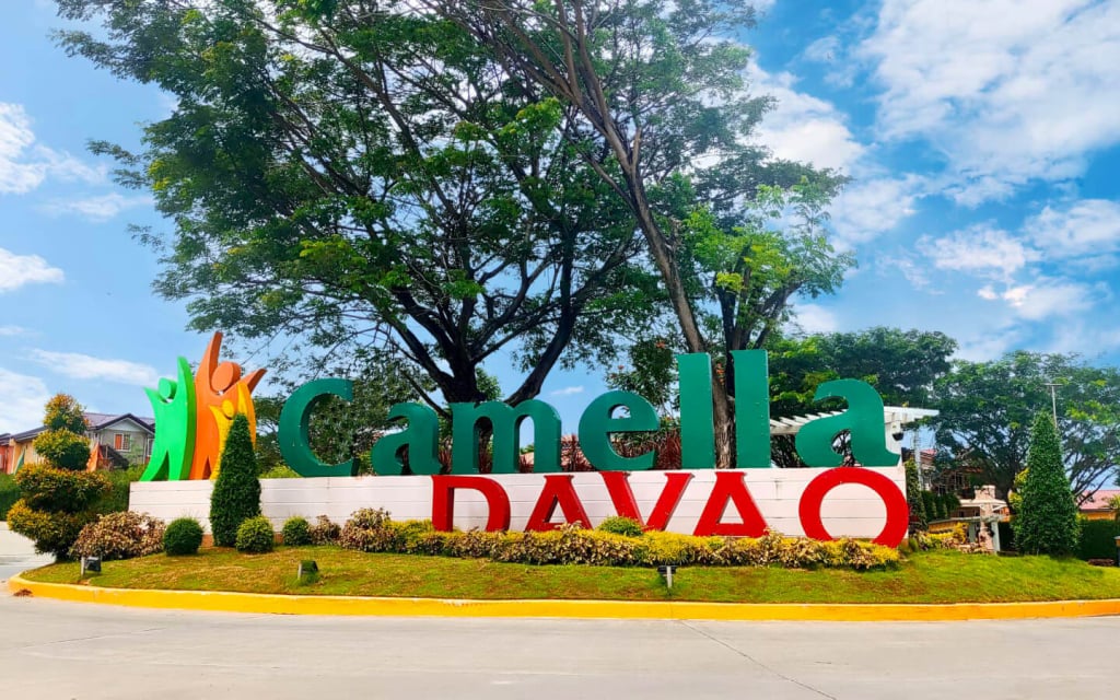 entrance marker of camella homes davao