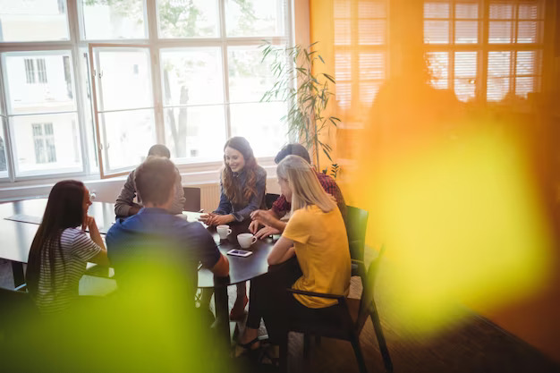 Young people in social groups