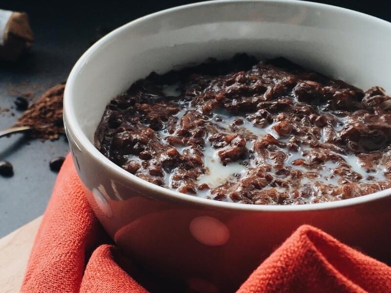 Champorado: Comfort food for breakfast on a rainy day, usually topped with milk