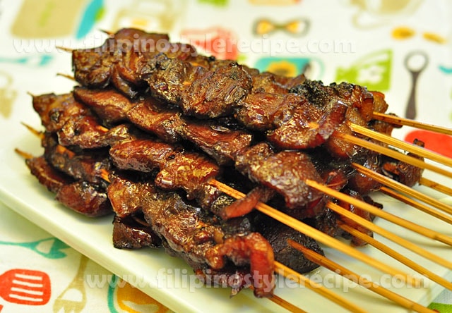 Classic Filipino barbecue marinated in a mix of soy sauce, calamansi, and sugar.