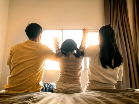 Father teaching kid about Filipino heroes' values