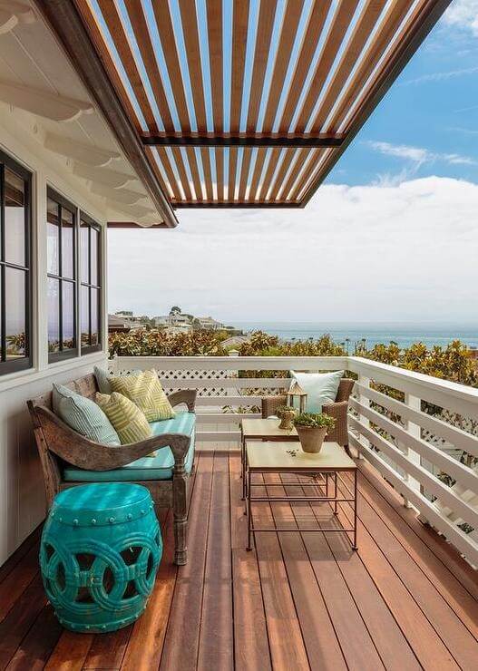 Your outdoor space must also incorporate a sturdy balcony railing for your safety